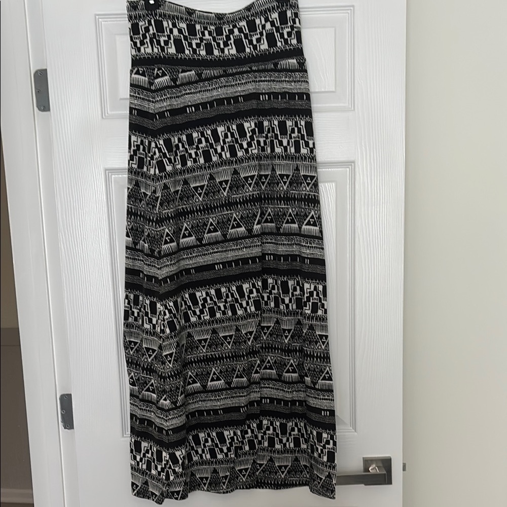 Mossimo Supply Co. Black and White A-line Maxi Skirt